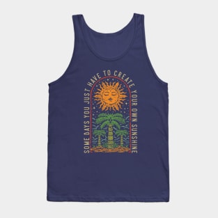 Sun Tree Hand Drawn Vintage Tank Top